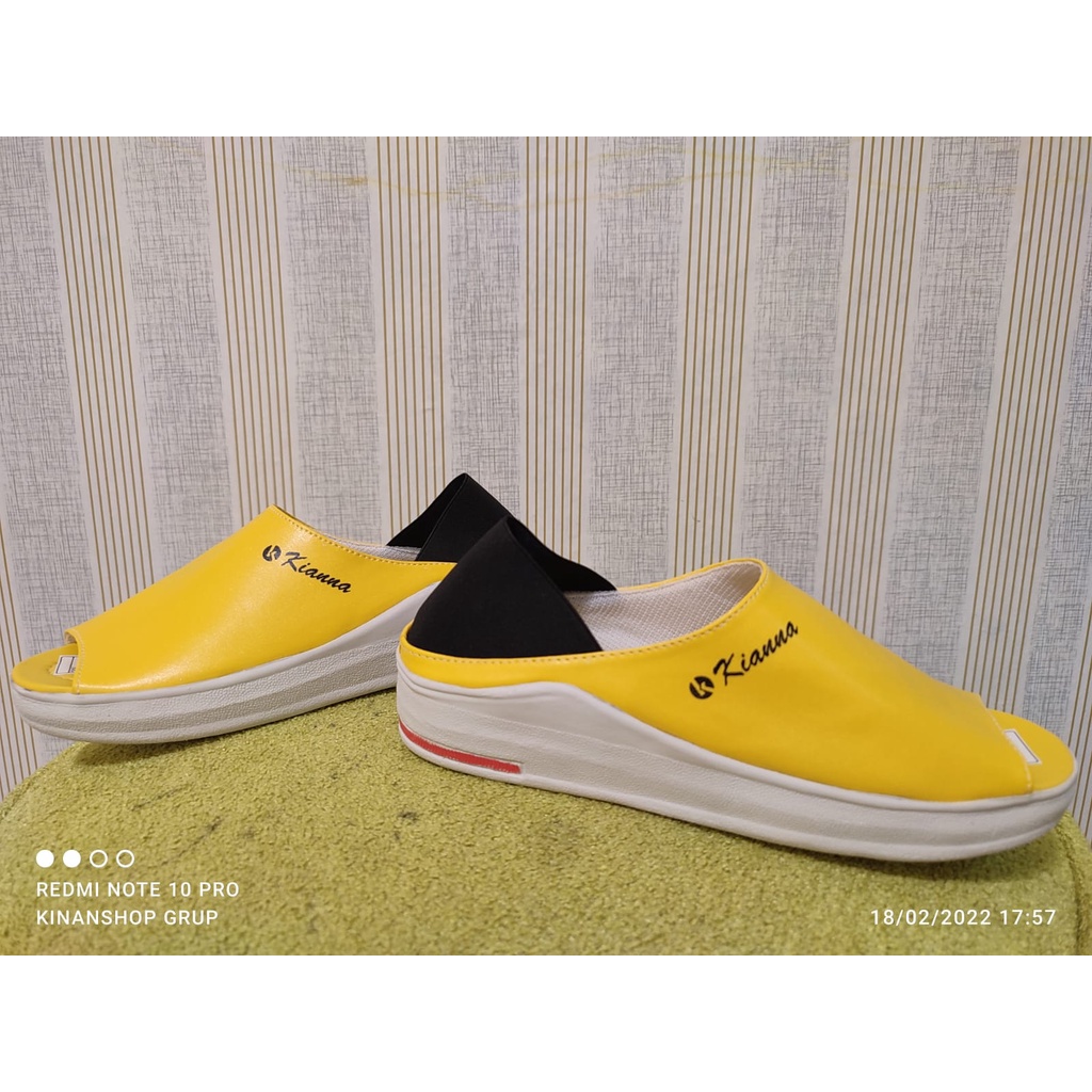 8.8 BIG SALE Sandal Sepatu Wanita KIANNA Sendal Slip On Ujung Terbuka Selop model korea Terbaru