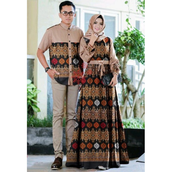Gamis couple batik JADA/ Sarimbit Idul Fitri Keluarga /Gamis Couple lebaran 2022 /gamis couple Murah