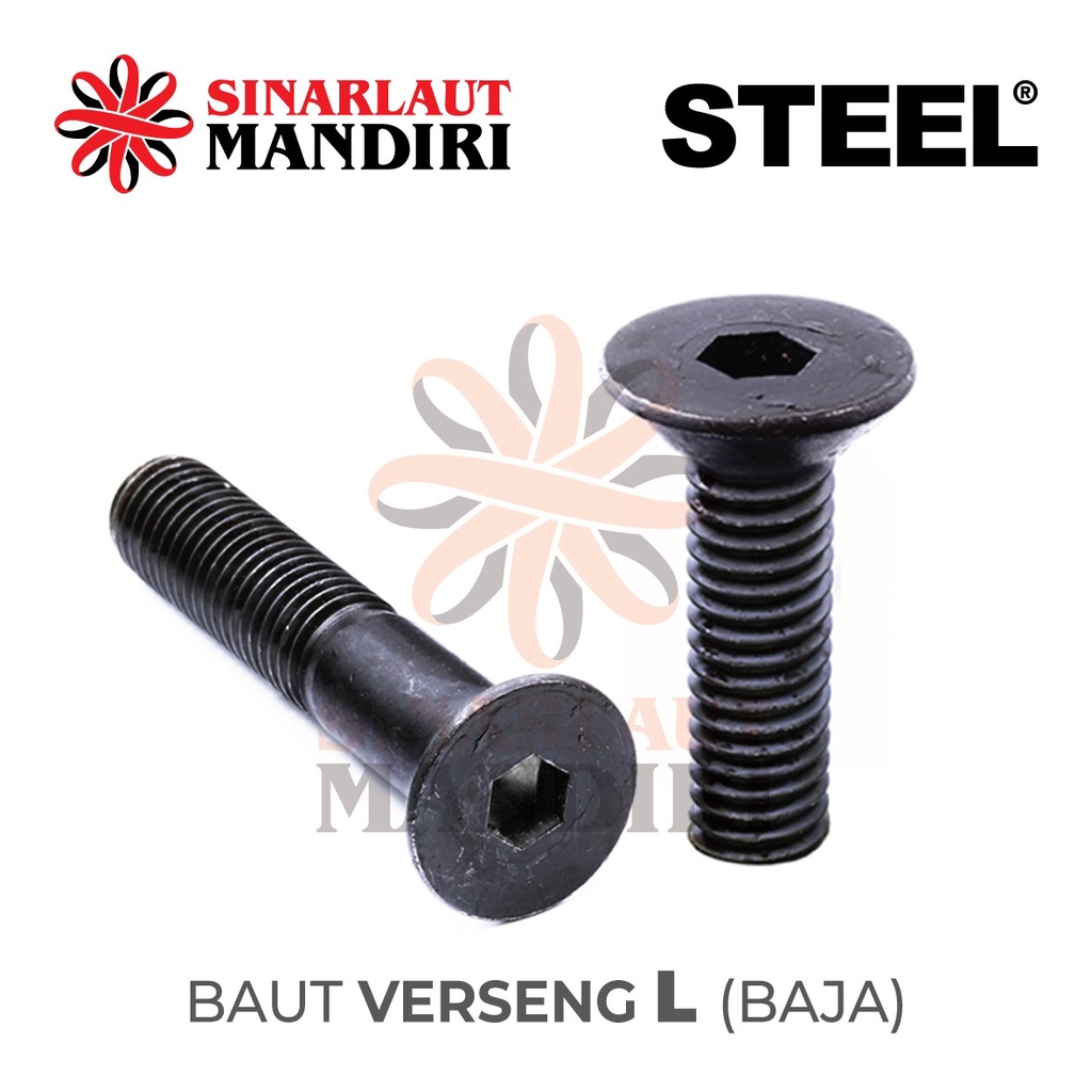 Baut Verseng L Baja / JFL / Nex Socket Countersunk Bolt M 10 x 60