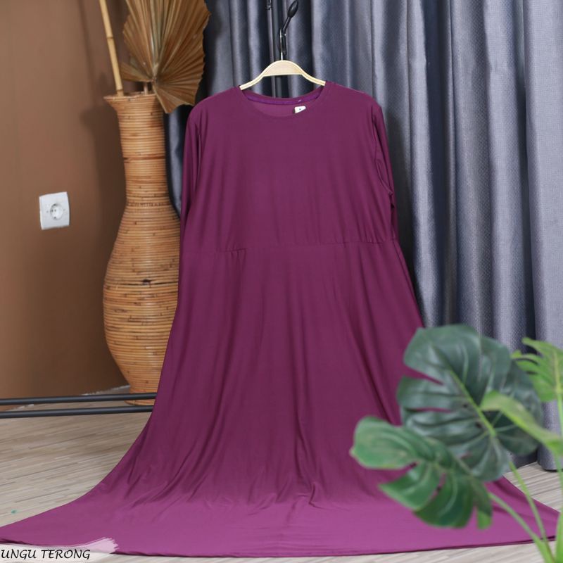 Baju Gamis Jersey Maxi Maxy Dress BIG Size Ukuran XL XXL XXXL 3XL 5XL LD120 LD140 SUPER JUMBO Polos 