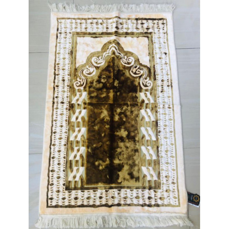 Sajadah Imam Jumbo lembut Yakar Lurex Ultra wangi Turkiye (78x123cm)
