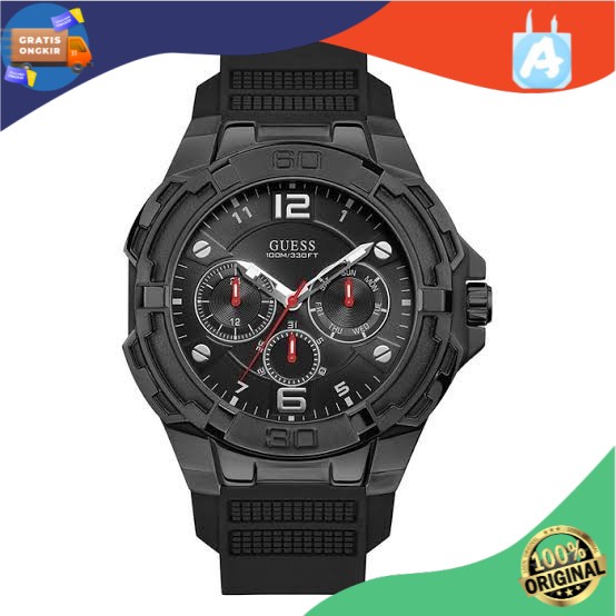 JAM TANGAN PRIA GUESS RUBBER W1254G2 ORI