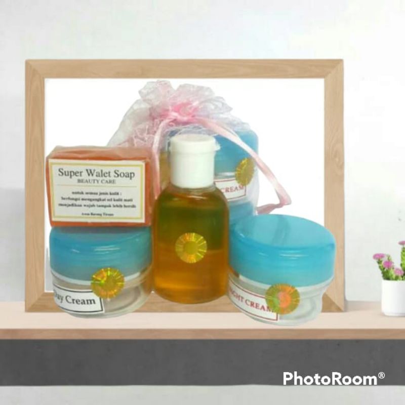 Cream Walet Pot Biru 4in1 | Cream Walet Biru