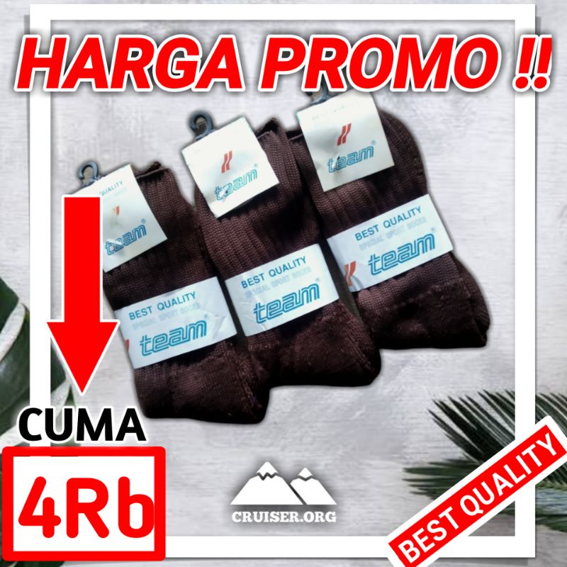 Kaos kaki pria wanita anak dewasa Kaos kaki pendek coklat polos