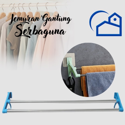 GANTUNGAN HANDUK TANPA PAKU / BOR / Gantungan Handuk Tanpa Paku Hanger handuk / Jemuran Handuk , jemuran lap, jemuran celemek, jemuran baju Serbaguna Awet 2702