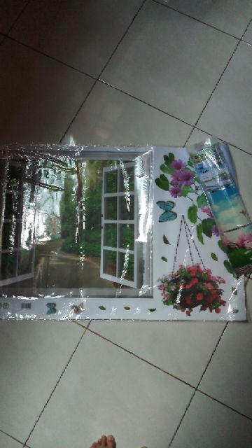 Sk9073a Four Tulip Vase Wallsticker Wall Sticker 60x90