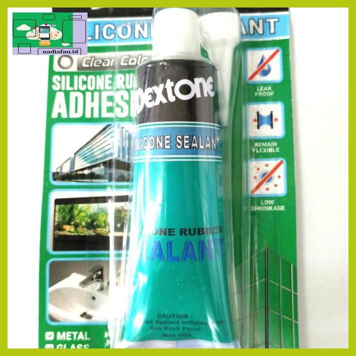 

R4E5Et- Dextone Silicone Sealant 70Gr/Lem Kaca Dextone 75Gr Warna Bening/Clear - Clear Bening