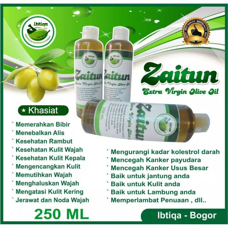 

minyak zaitun ekstra virgin oil ibtiqo 250ml | olive oil bisa diminum asli original