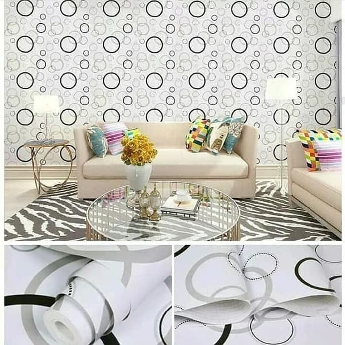 Wallpaper dinding 3d motif elegant / Wallpaper dinding kamar tidur anak wallstiker Premium Motif Dan Karakter Premium 45CM X 5M Motif Salur Best Seller Quality