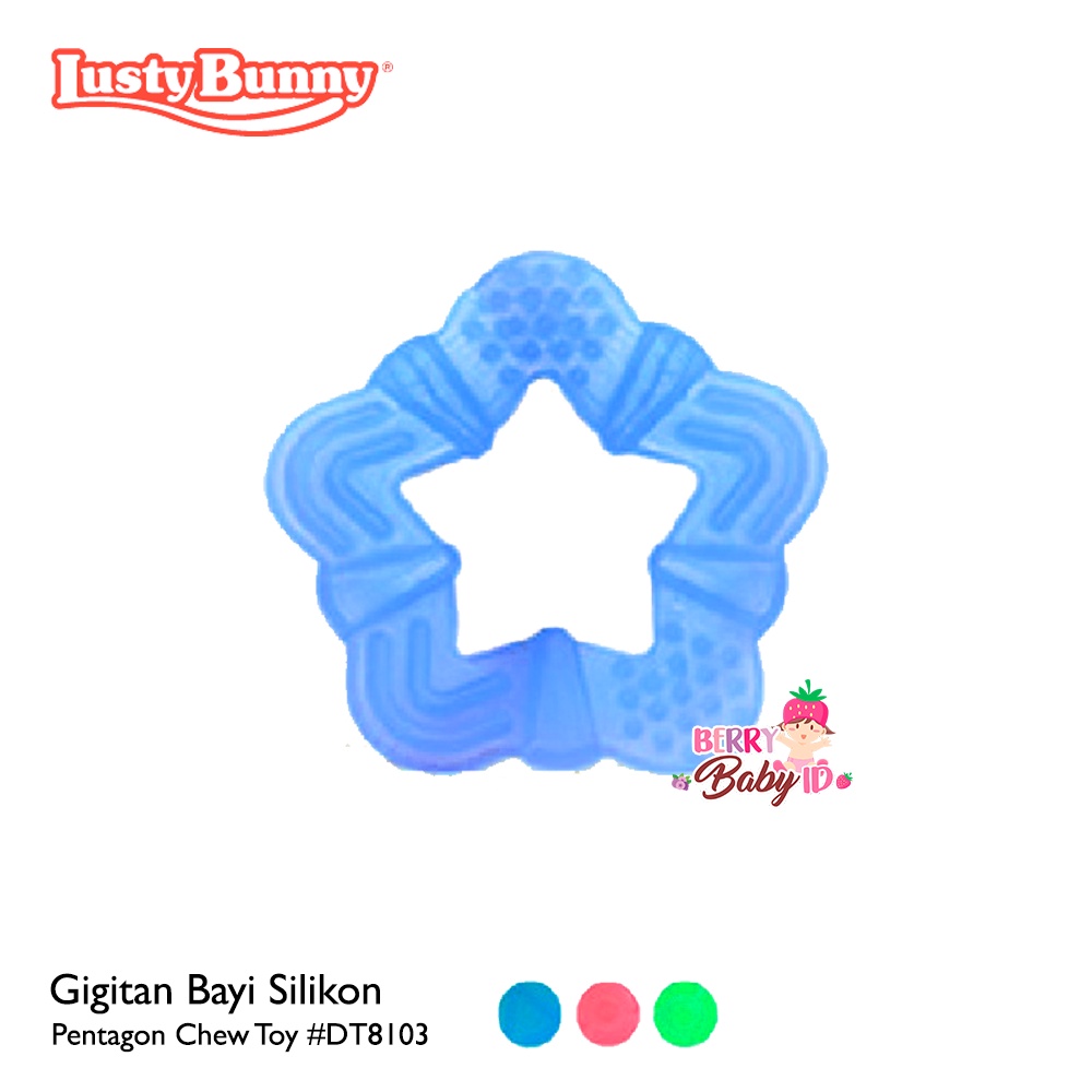 Lusty Bunny Gigitan Teether Bayi Silikon Pentagon Chew Toy #DT8103 Berry Mart