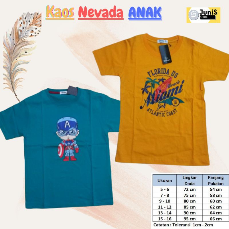 COD|Kaos Nevada anak| kaos nevada junior| kaos nevada kids