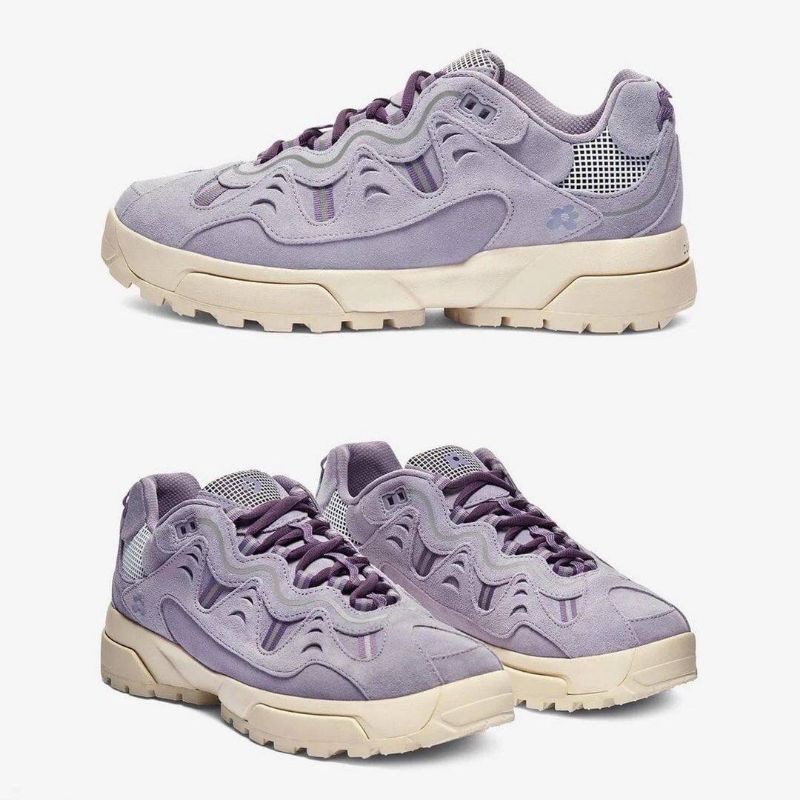 SNEAKERS PRIA WANITA ORIGINAL CONVERSE SUEDE OX × GOLFWANG GOLF LE FLEUR GIANNO LAVENDER GRAY