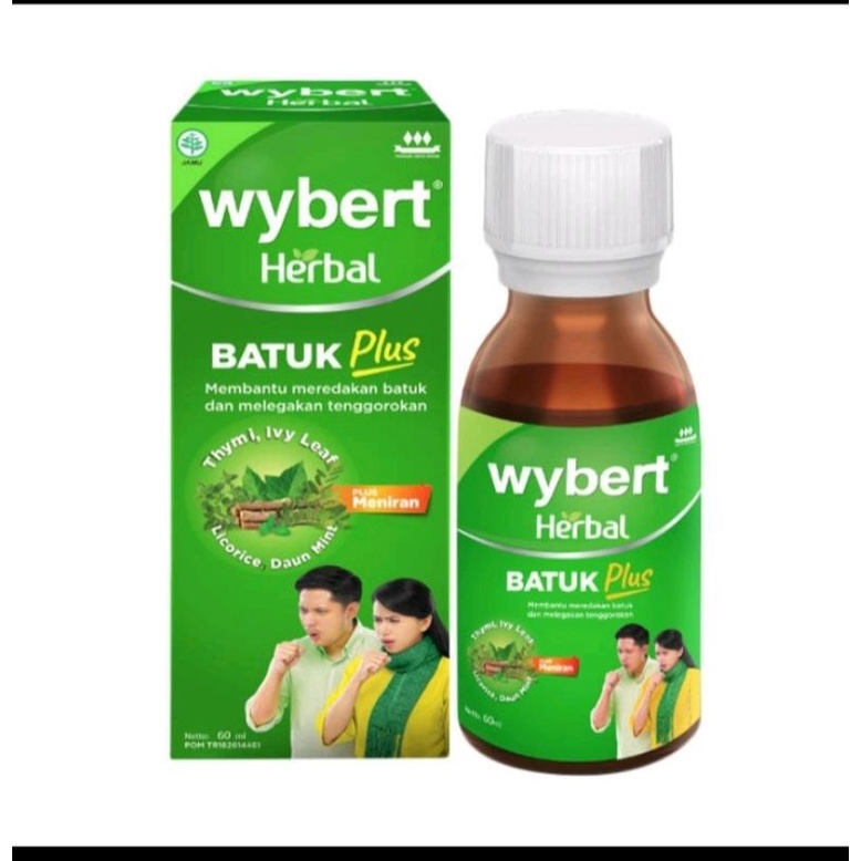 Wybert obat batuk herbal plus 60ml(aman untuk ibu hamil dan menyusui)