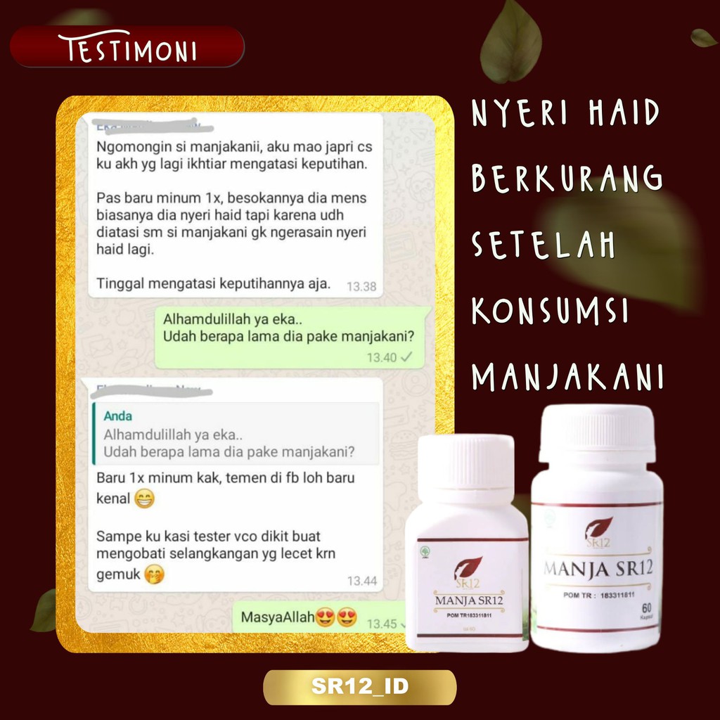 MANJAKANI SR12 / MANJA SR12 / OBAT KEPUTIHAN / PROMIL AMPUH