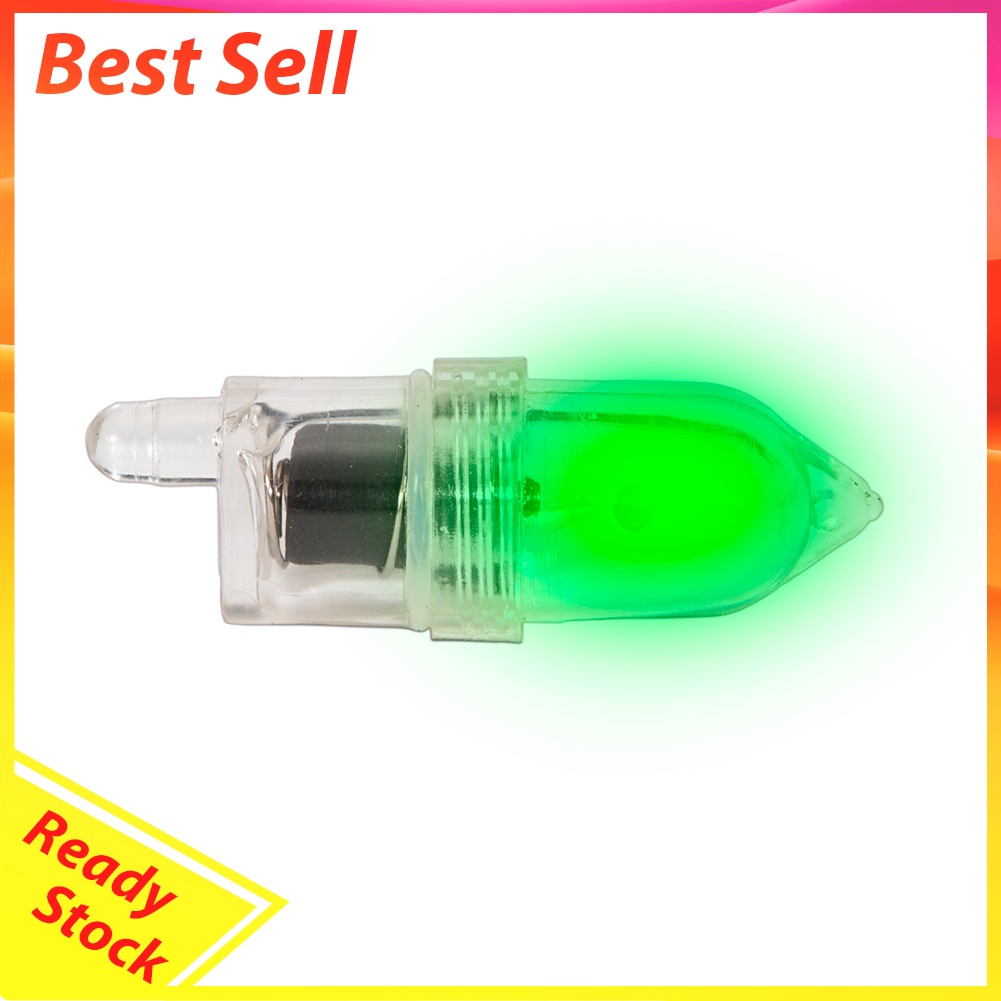 2x LED Fishing Rod Tip Night Lights Flash Bite Alarm Alert Bell Signal Lamp