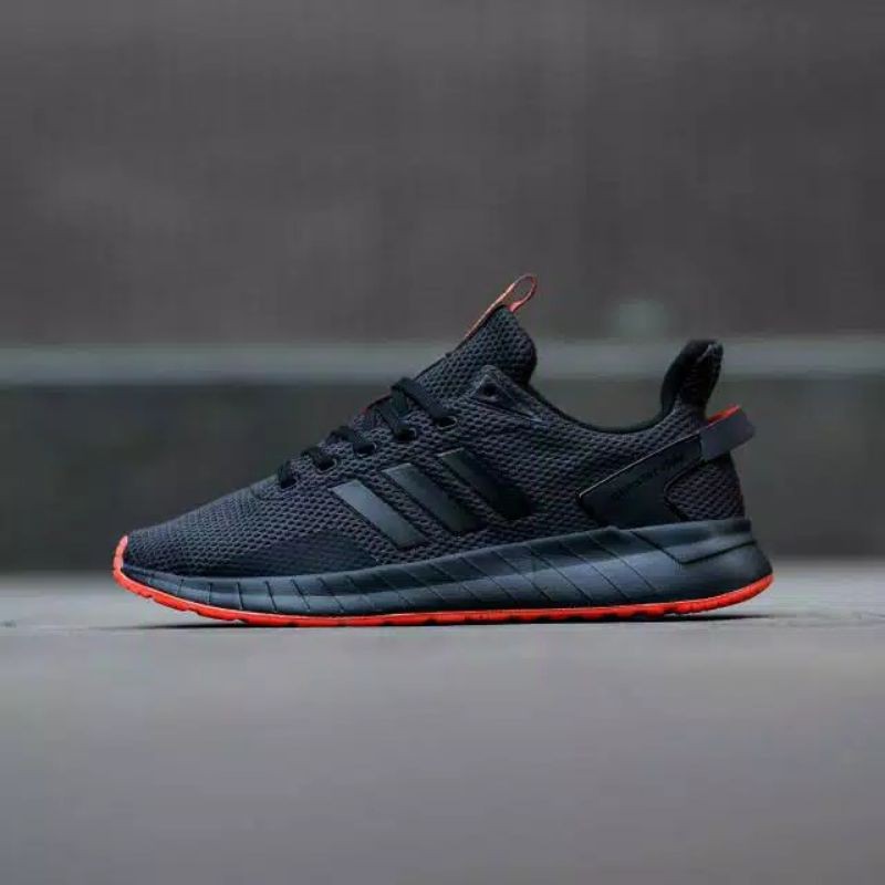 Sepatu Ads Questar Ride Black Black Sol Orange Original OEM