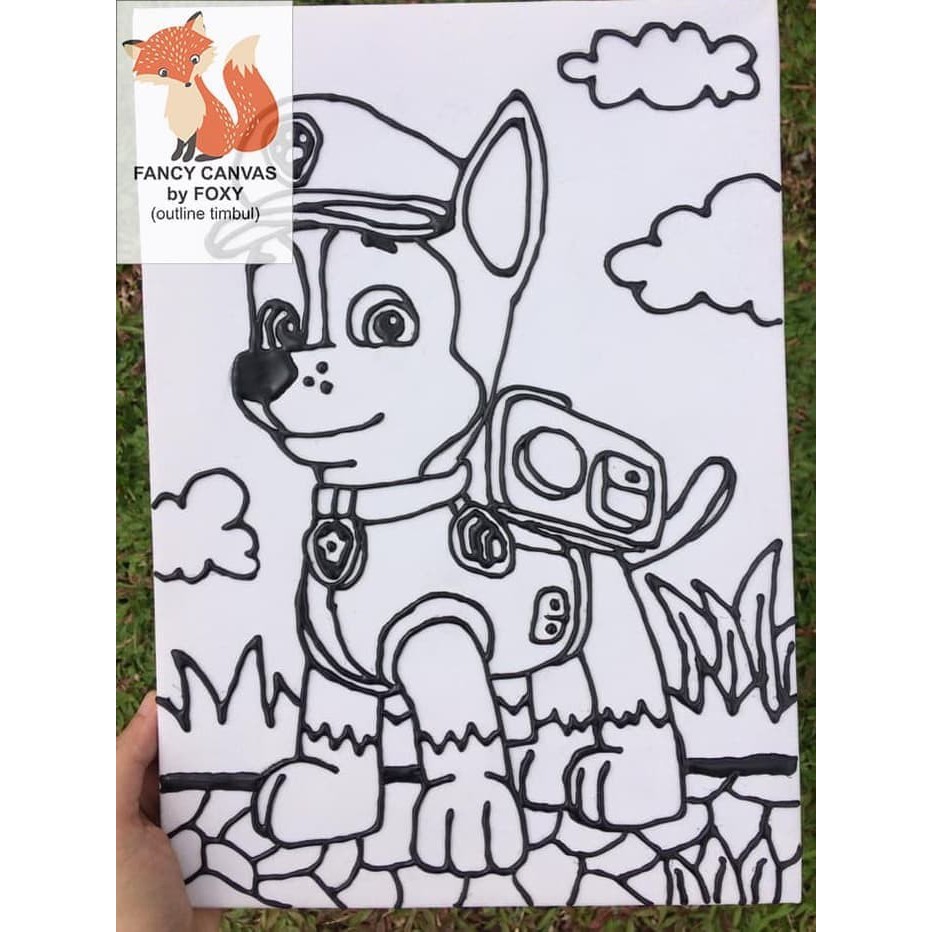 

DISKON KANVAS LUKIS ANAK OUTLINE TIMBUL GAMBAR - PAW PATROL CHASE 2 PERALATAN MELUKIS ANAK