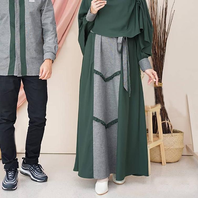 ➬ [R.A] Asoka Couple Baju Gamis Muslim Syarii Plus Kemeja Muslim Lengan Panjang ➧