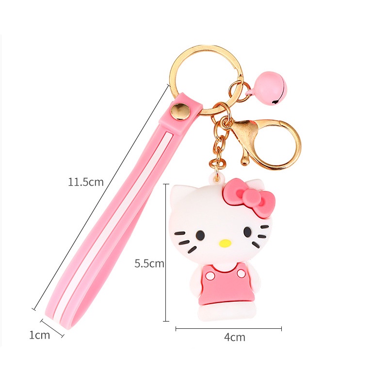 Gantungan Kunci Bentuk Kartun Sanrio Cinnamon Melody Kuromi Hello Kitty Untuk Aksesoris Tas