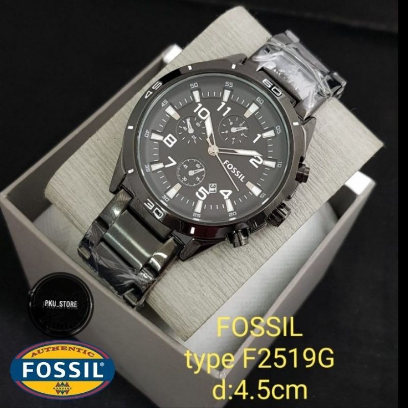 Jam Tangan Cowok FS2519G Authentic Tanggal Aktif Rantai Stainless