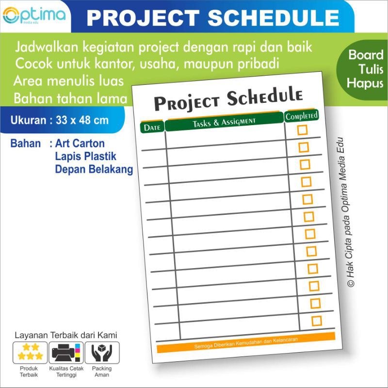 

PAPAN TULIS HAPUS PROJECT SCHEDULE UNTUK USAHA DAN KANTOR