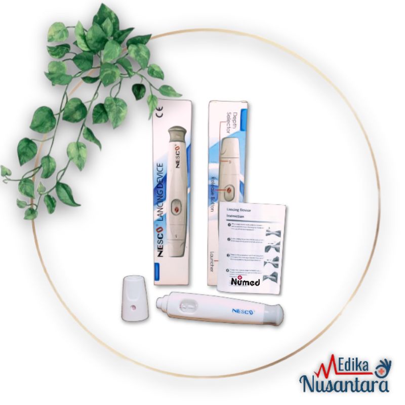 Lancing Device Pen Lancet Original Nesco Alat Tembak Sample Cek Gula Darah dan Pena Bekam