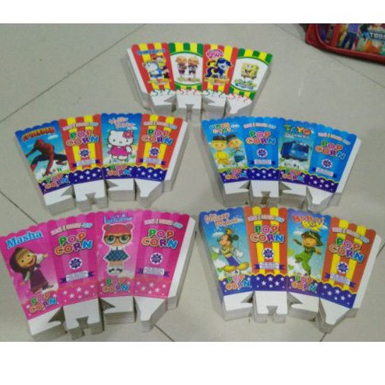 KERTAS BUNGKUS POPCORN / KERTAS KEMASAN CUP POP CORN