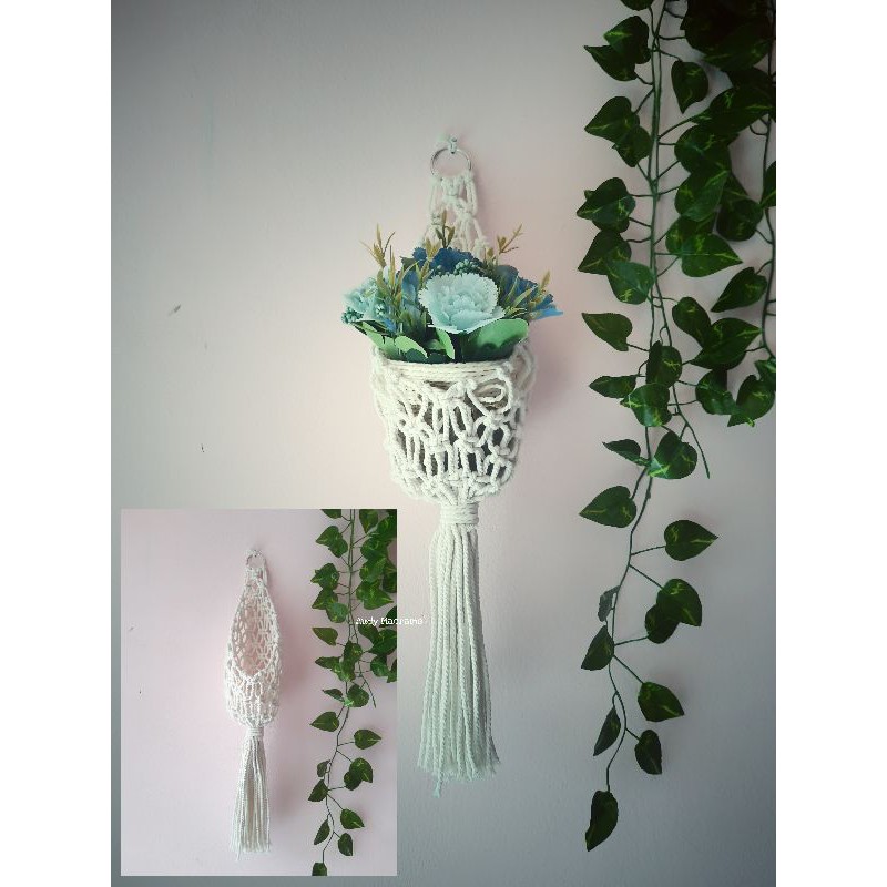 Macrame / Macrame plant hanger / Macrame pot gantung/Macrame murah / hiasan dinding
