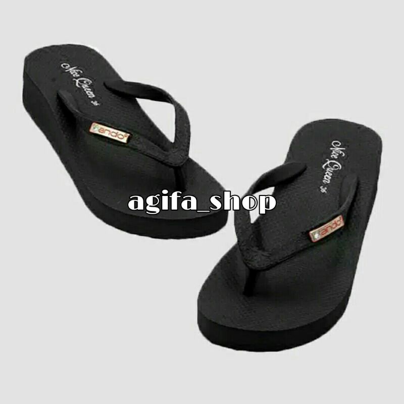Ando Nice Queen Terbaru Sandal Wedges Wanita Dewasa Sandal Japit Ando Original