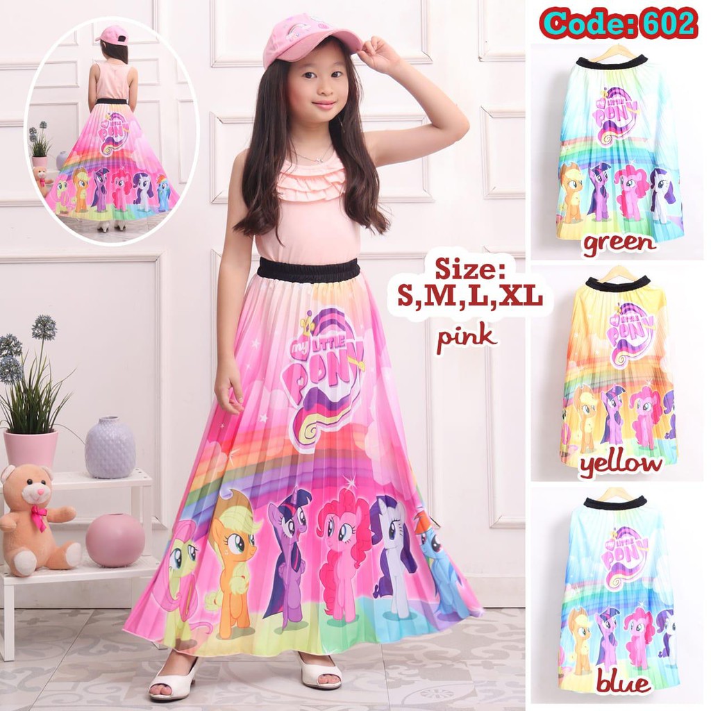 [GROSIR] 602 - ROK PLISKET ANAK GAMBAR MY LITTLE PONY