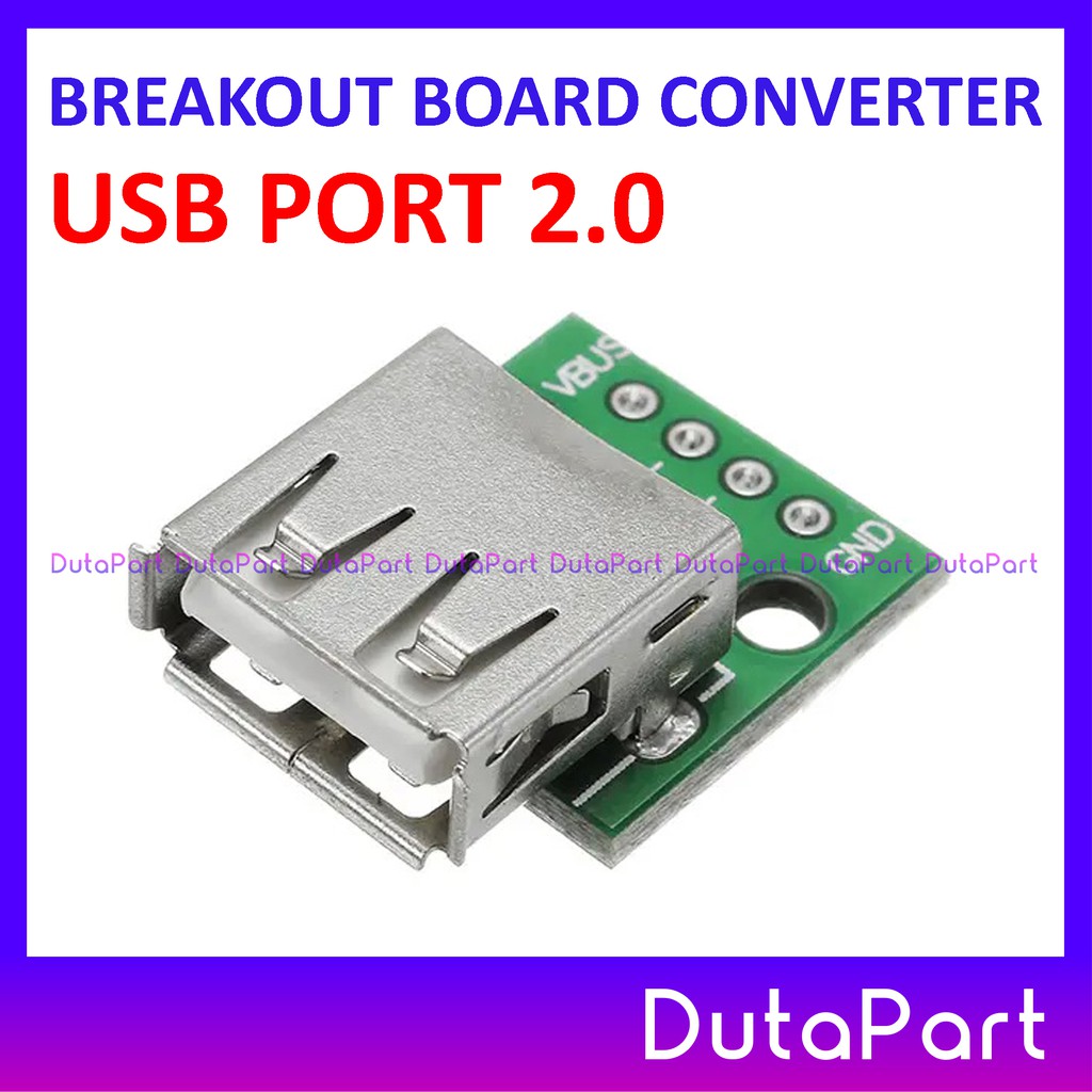 USB 2.0 To DIP 2.54mm 5Pin Female Breakout Board PCB Adapter Converter