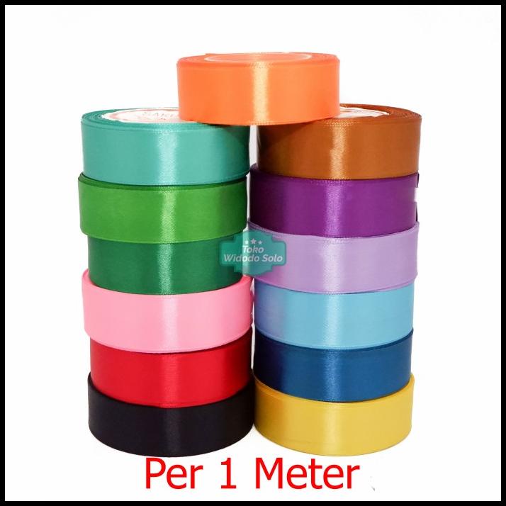 

Pita Satin Kain Warna 1 Inch 20 Yards Pita Kado Ribbon Per 1 Meter