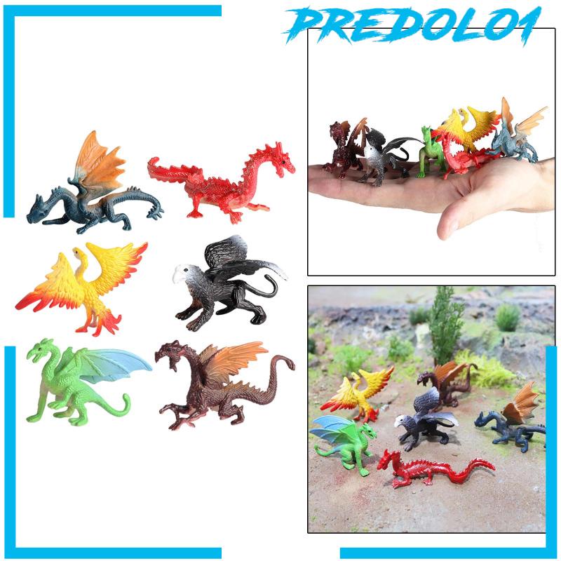 [PREDOLO1] 6 Pieces Dinosaur Model Action Figurine Teaching Prop Classrooms Rewards