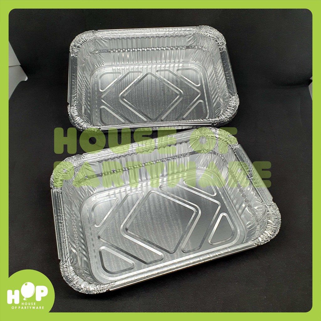 [TANPA TUTUP] Alumunium Foil Cup BX 0750 / P750 / Loyang Milk Bun / Macaroni / Lasagna / Box Mentai