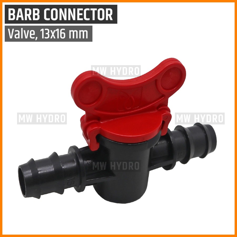 Barb Valve / Stop Kran Selang PE 13 mm / 16 mm