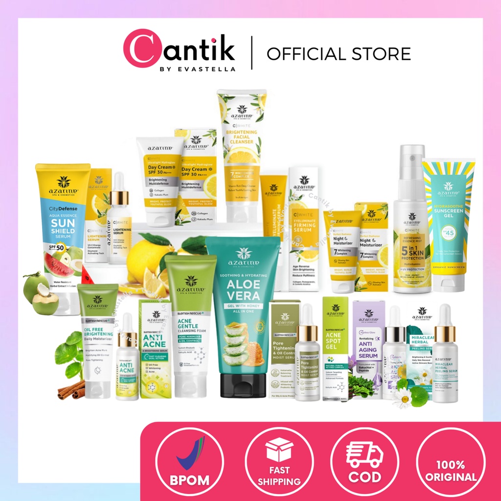 CANTIK  - AZARINE C White / Miracellar / Anti Acne / Revitalizing / Pore Tightening / Aloe Vera / Oi
