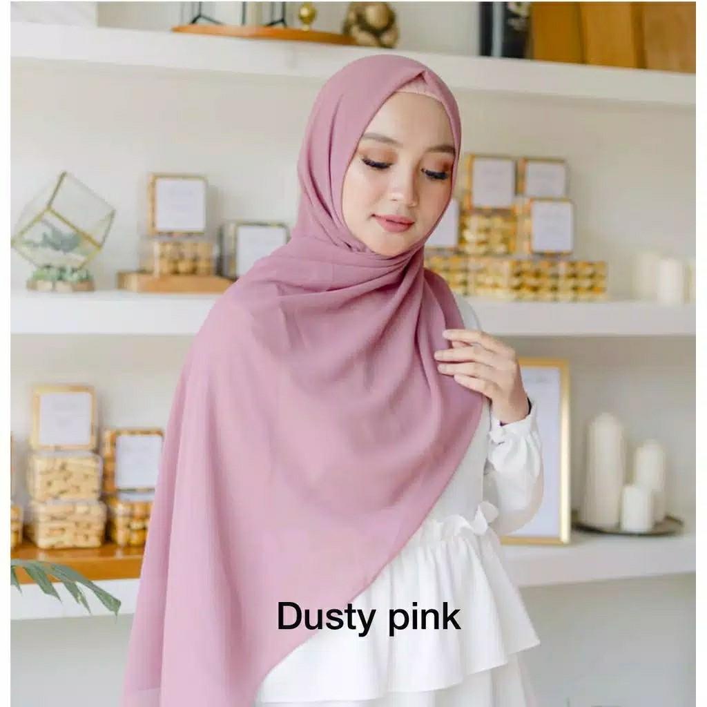 PASHMINA POLOS PASMINA NISSA SABYAN DIAMOND JILBAB ITALIANO KERUDUNG GROSIR
