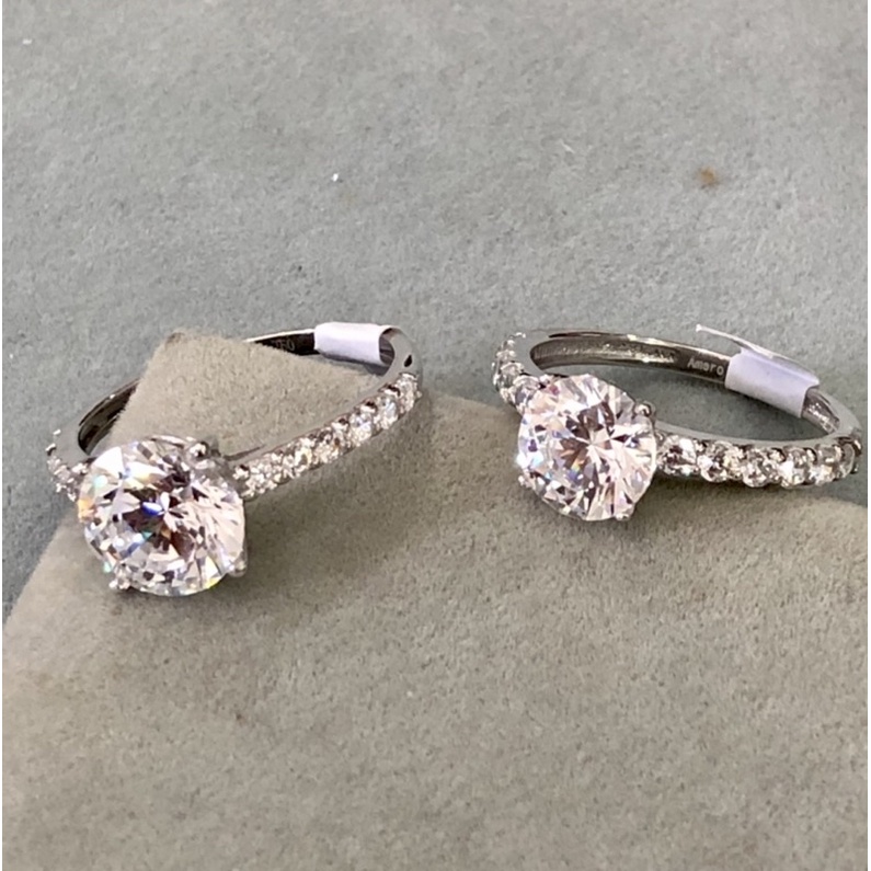 Cincin Solitaire model Diamond Mas Putih kadar 750 17k (Size 10/ Size12)