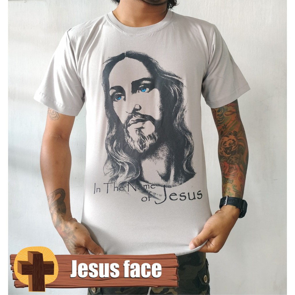 Kaos Rohani Jesus Face Kaos Gambar Yesus Kaos Rohani Indonesia Yogyakarta Shopee Indonesia