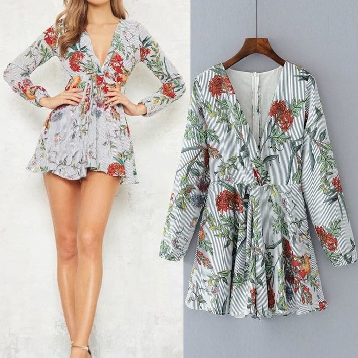 DSJT217122816145 - MINI DRESS ZARA - SEXY DRESS FLORAL - ZARA PREMIUM Terbaru