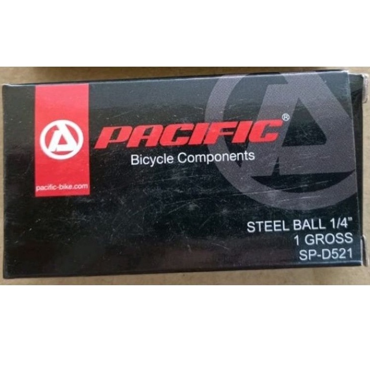 Gotri pelor sepeda steel ball 1/4 merk pacific untuk hub belakang