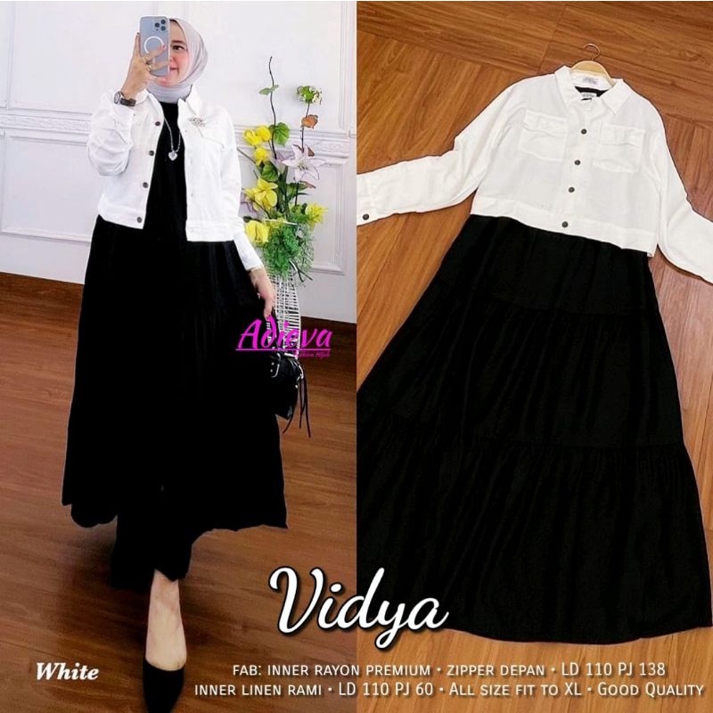 Gamis/Dress All Motif Alila Stacy Livy/Livina Almera Pretty Helina Flavio Erella Fiolin Gressy Miloa Jelio Amaris Sabrina Vidya Areola Talia Machio Zolla Geisya Gladis Eldora Morea Angeli Celine Adieva Matt Rayon Viscose-Vidya white