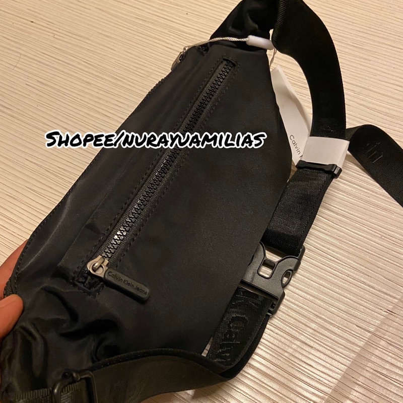 Tas selempang pria Calvin Klein Waistbag anti air branded import waist bag pria wanita import