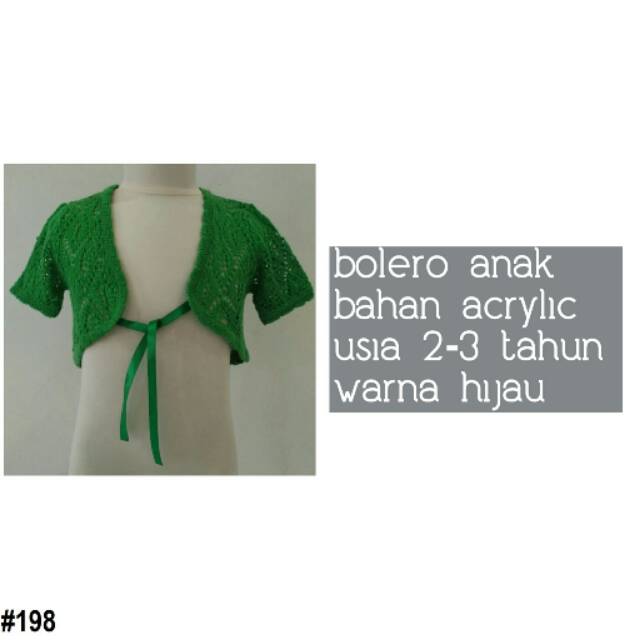 Bolero anak hijau