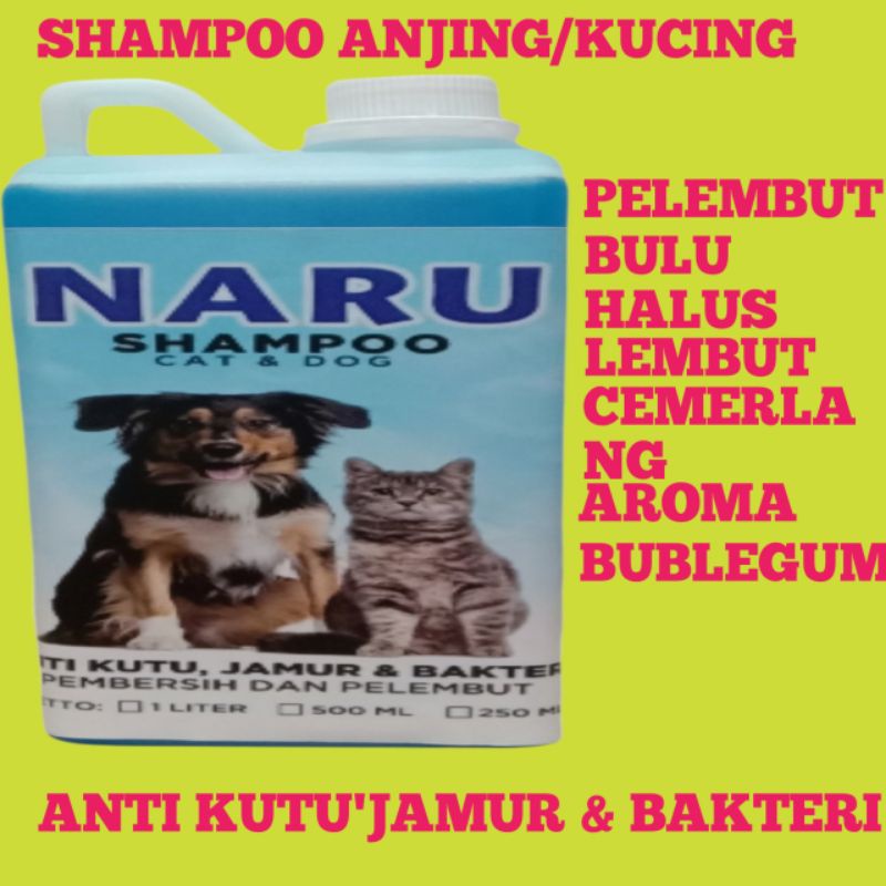 SHAMPO KUCING/ANJING SHAMPO ANTI KUTU &amp; JAMUR - RONTOK NETTO: 1 LITER