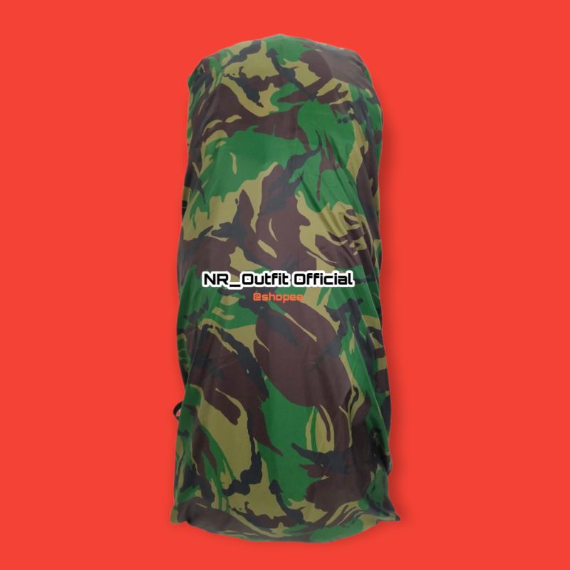 Rain Cover Bag Pendaki Gunung Army Doreng Size 75-80Liter Pelindung Tas Ransel Punggung Raincoat NR_Outfit Official