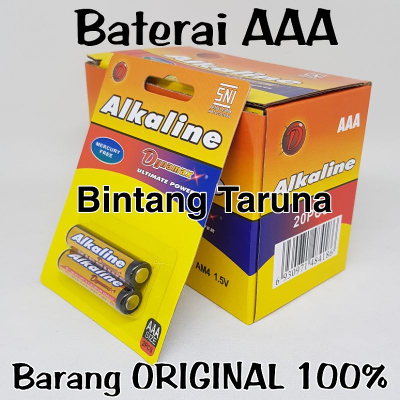 Baterai AAA Dynamax Alkaline Battery DYNAMAX AAA Alkaline Batrai AAA Dynamax Alkaline