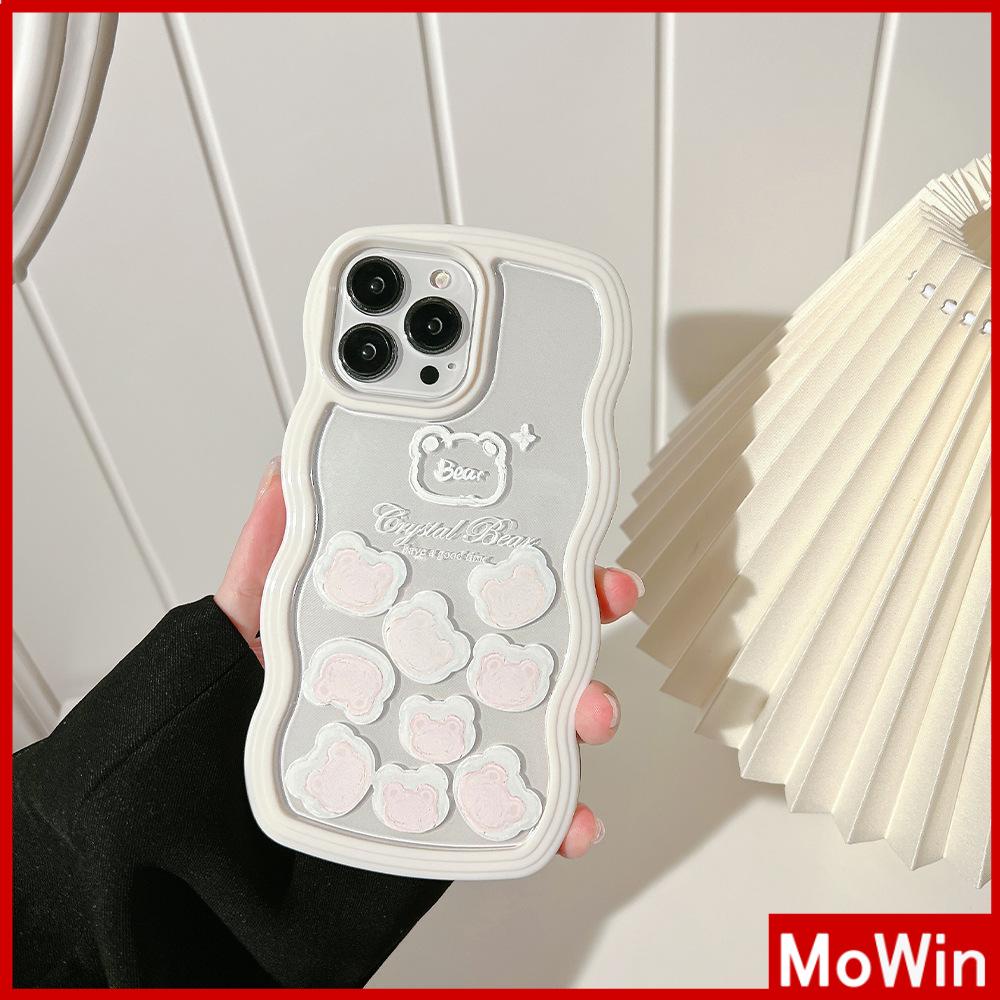 iPhone Case Candy Color Wave 2-in-1 Silicone Soft Case Airbag Shockproof Protection Camera Cute Bear Compatible For iPhone 11 Pro Max 13 Pro Max 12 Pro Max 7Plus xr XS Max