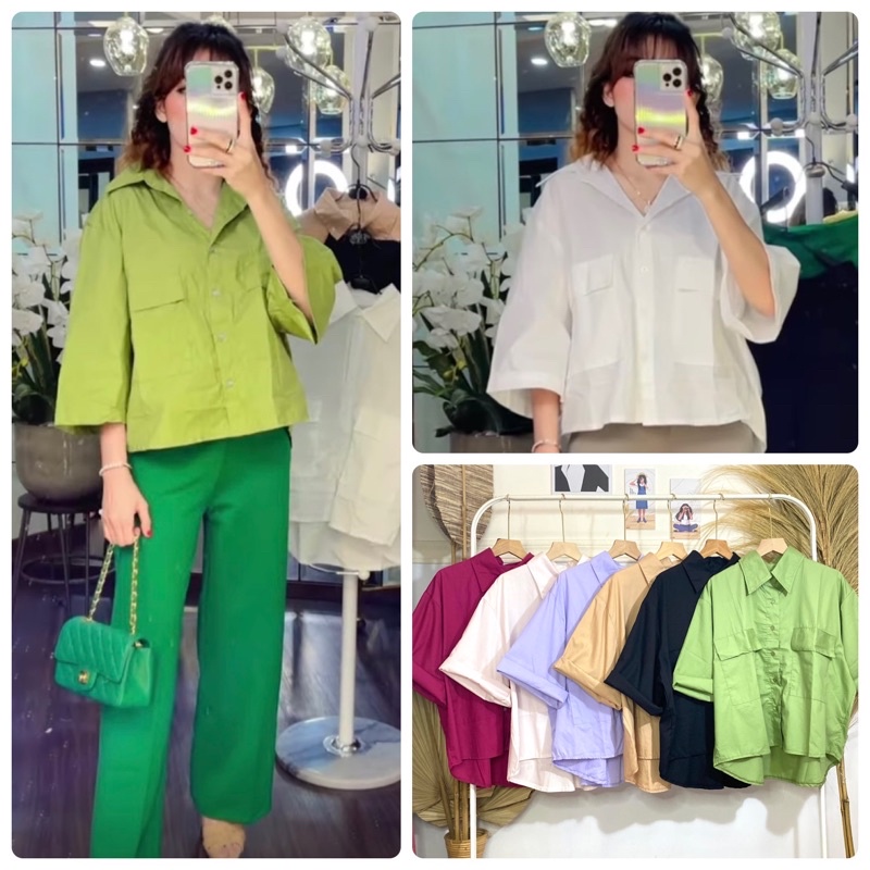 Crop Shirt Zara / Kemeja crop zara