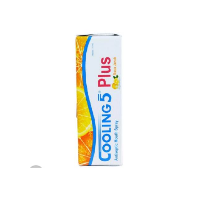 COOLING 5 PLUS 15 ML - Rasa Jeruk Menghilangkan Sakit Gigi Nyeri Daerah Mulut Antiseptic Mouth Spray Semprot